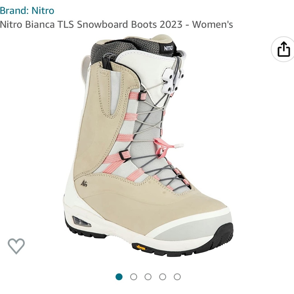 NIB Nitro Bianca TLS Snowboard Boots 2023 - Women's Size 8